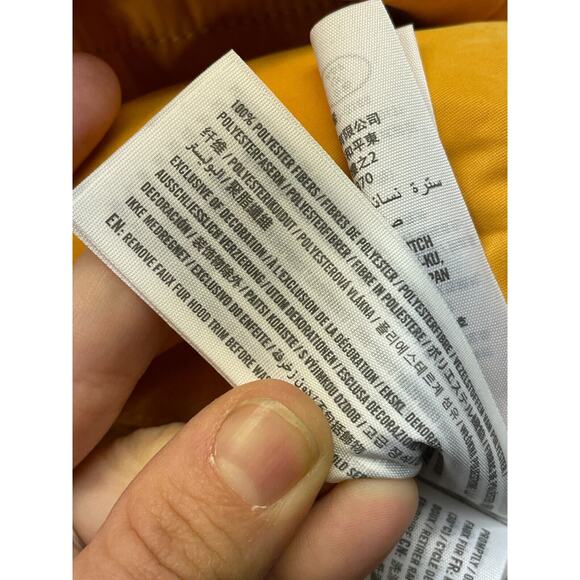 Abercrombie & Fitch Coat Womens XS Yellow Full Zip Sherpa Lined Faux Fur Parka - Picture 3 of 16